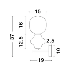 Kinkiet wewnętrzny VILROSA (LE44572) - Luces Exclusivas