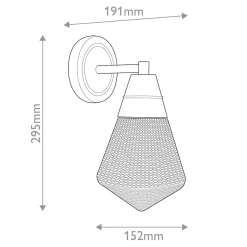 Kinkiet Willard - 1 źródło światła - Miejski brąz (QN-WILLARD-1WB-UBZ-PG) - Quintiesse