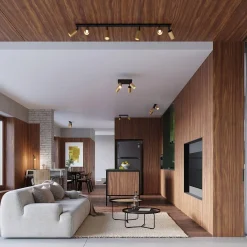 Kinkiet WINX czarny/złoty (SL.1382) - Sollux Lighting