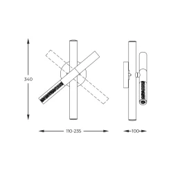 Kinkiet W0461-03L-P7SD ONE ZŁOTY - Zuma Line