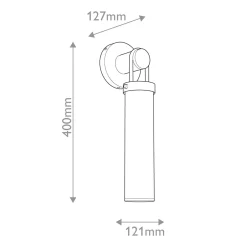 Kinkiet Wynwood - 1 źródło światła - Miejski brąz (QN-WYNWOOD-1WB-UBZ) - Quintiesse