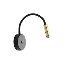 Kinkiet z ładowaniem USB LAGOS BLACK/GOLD (10201) - TK Lighting