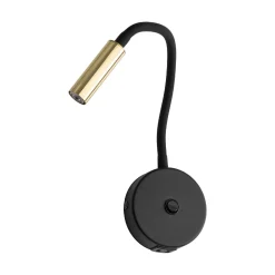 Kinkiet z ładowaniem USB LAGOS BLACK/GOLD (10201) - TK Lighting