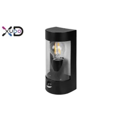 Kinkiet z czujnikiem ruchu, E27 LED IP44 PC czarny PIR (XD-QA101B) - Xudo