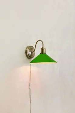 Kinkiet ze szklanym kloszem Antique Brass/Green (108866) Markslojd