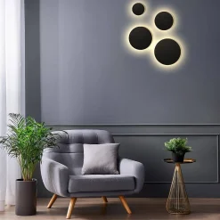 Kinkiet ze zmienną barwą światła Disk 15W 3CCT IP65 Czarny (ML1287) - Milagro