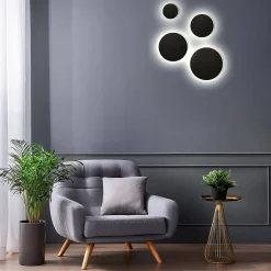 Kinkiet ze zmienną barwą światła Disk 15W 3CCT IP65 Czarny (ML1287) - Milagro