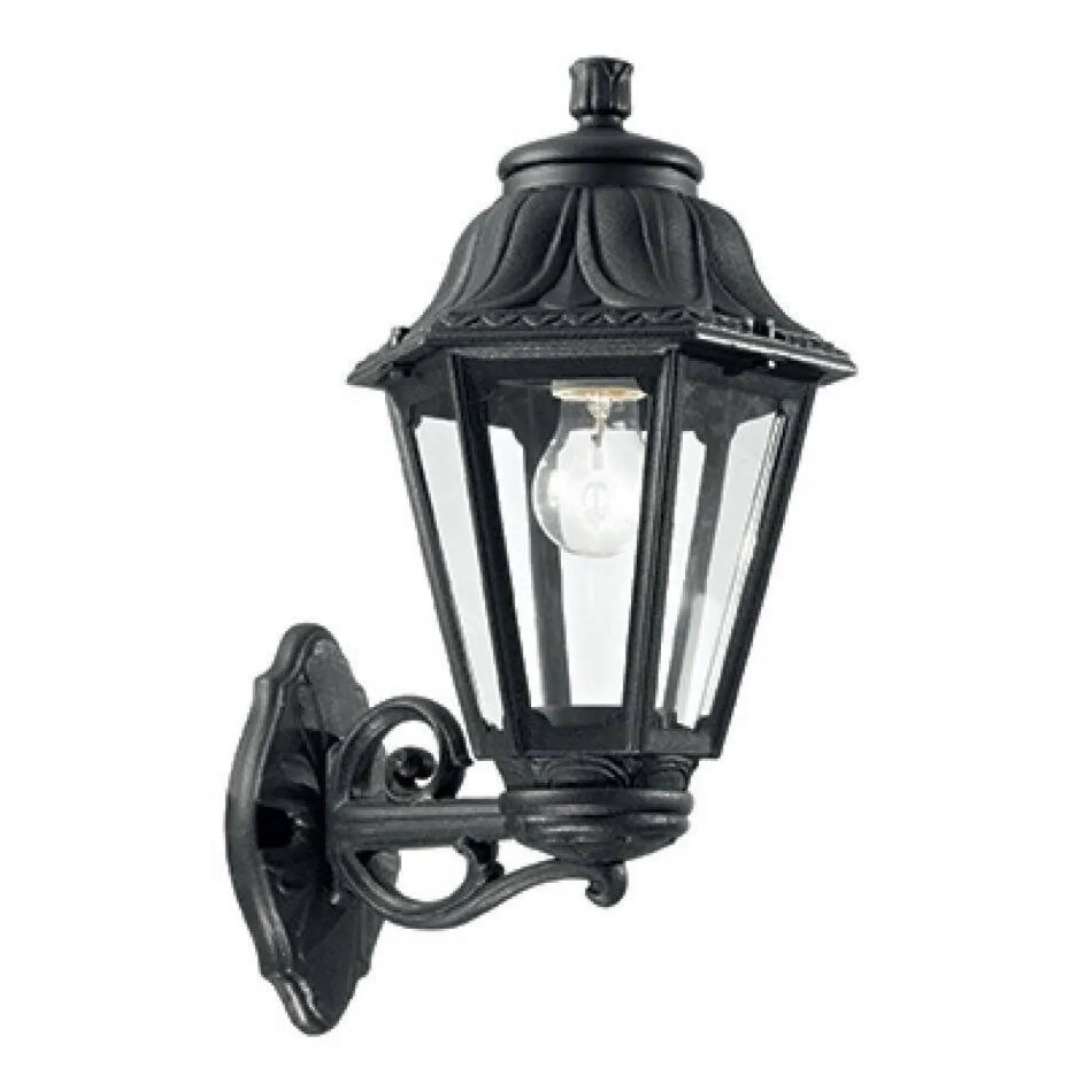 Kinkiet zewnętrzny ANNA AP1 Duży czarny (101491) Ideal Lux