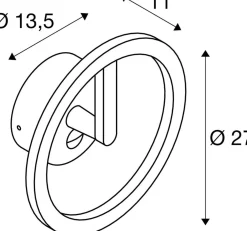 Kinkiet zewnętrzny z czujnikiem Q-RING IP54 biały (1007917) - SLV