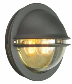 Kinkiet zewnętrzny BERLIN 610 BLACK E27 LED 9W CLEAR LAMPSHADE Norlys