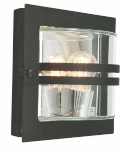 Kinkiet zewnętrzny BERN 650 BLACK E27 LED 9W CLEAR LAMPSHADE Norlys