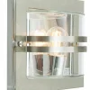 Kinkiet zewnętrzny BERN 650 STAINLESS STEEL E27 LED 9W CLEAR LAMPSHADE Norlys