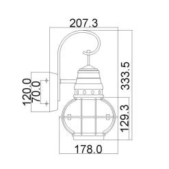 Kinkiet zewnętrzny Bridge Point (KL-BRIDGEPOINT-S) - Elstead Lighting