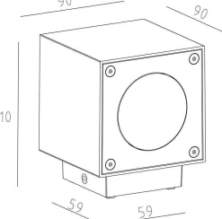 Kinkiet zewnętrzny Cubodo LED kol. brązowy (D730329)