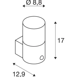 Kinkiet zewnętrzny GRAFIT round Sensor (1006179) - SLV
