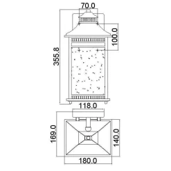 Kinkiet zewnętrzny Livingston (QZ-LIVINGSTON2-M) - Elstead Lighting