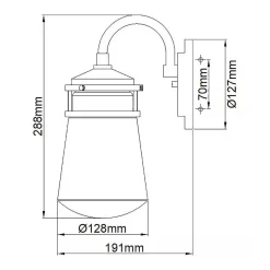 Kinkiet zewnętrzny Lyndon (KL-LYNDON2-S-AZ) - Elstead Lighting