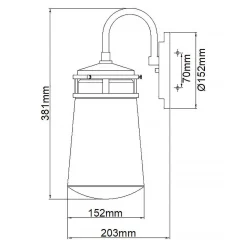 Kinkiet zewnętrzny Lyndon (KL-LYNDON2-M-AZ) - Elstead Lighting