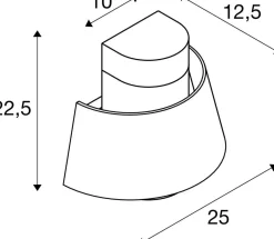 Kinkiet zewnętrzny PHOTONI kolor rdzy czarna (1007585) - SLV