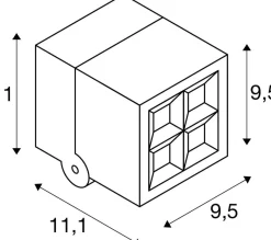 Kinkiet zewnętrzny S-CUBE (1007458) - SLV