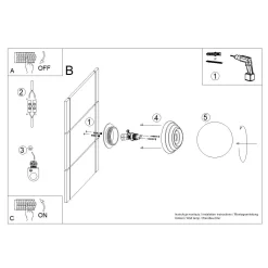 Kinkiet ZORI pomarańczowy IP44 (SL.1893) - Sollux Lighting