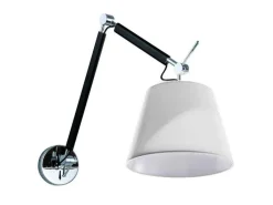 Kinkiet ZYTA S WALL stelaż czarny | black AZ 1844 + AZ 2599 klosz biały | white - średnica 20 - Azzardo