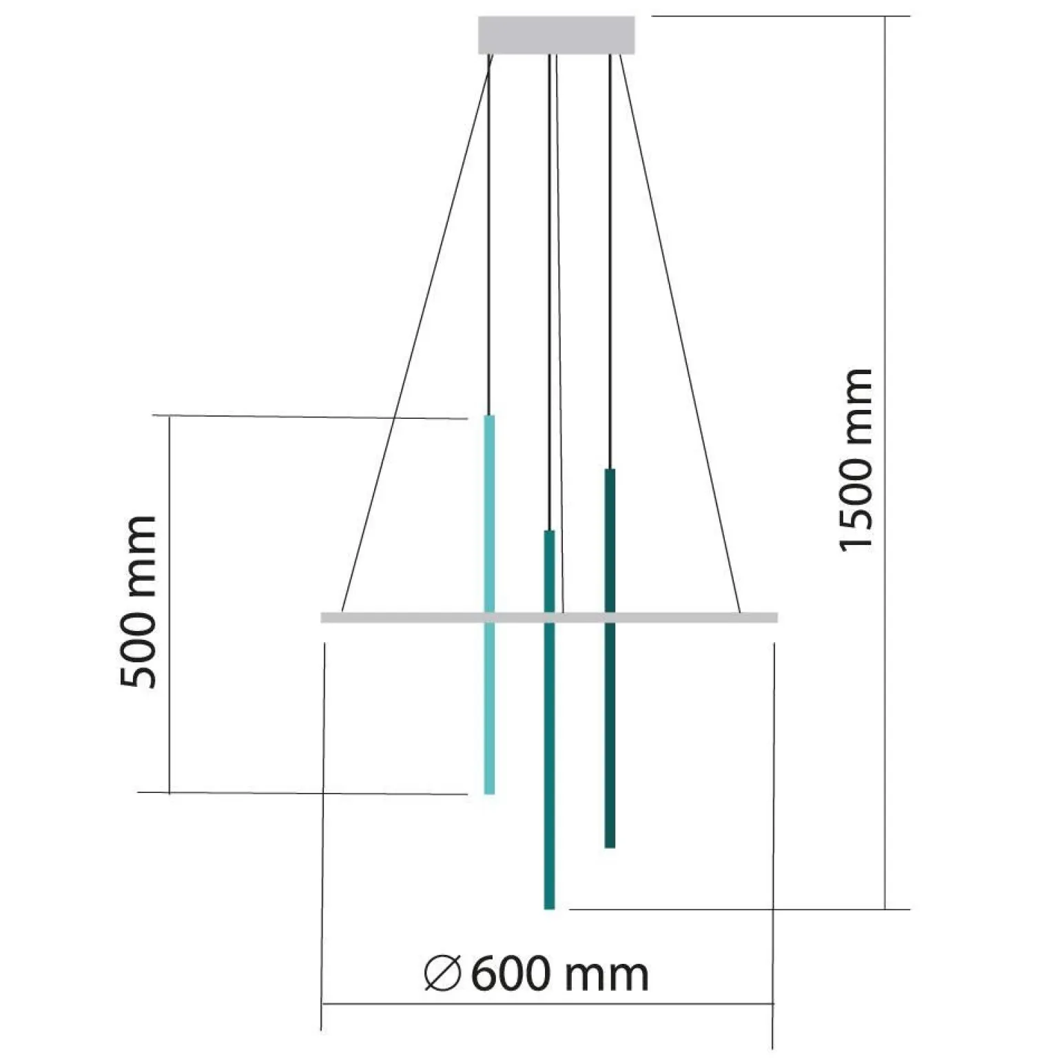 Kolorowa lampa wisząca Pablo (66500) - Ramko