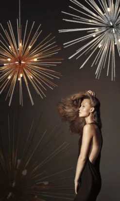 Komplet Prętów Klosza bez Bazy Sufitowej do Lamp SIRIUS 90 szt. miedziane (AZ2120) - Azzardo