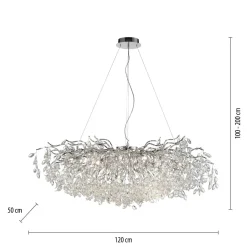 Kryształowa lampa wisząca RICICLE CHROM (2036-17) - Paul Neuhaus