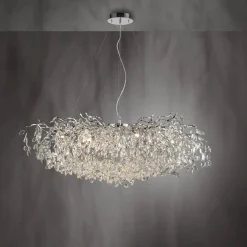 Kryształowa lampa wisząca RICICLE CHROM (2036-17) - Paul Neuhaus