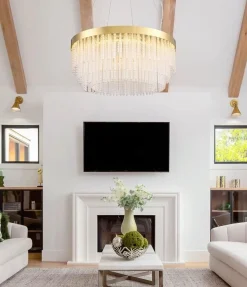 Kryształowy żyrandol GLORIA LED kryształowa złota 60 cm (ST-DL8511) - Step into Design