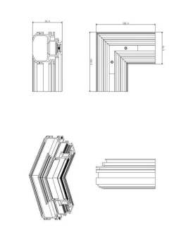 Kątowy łącznik 90° sufitowy GALAXY-CCdo szynoprzewódów magnetycznych TRIMLESS 23A (033394B) - ZARlight