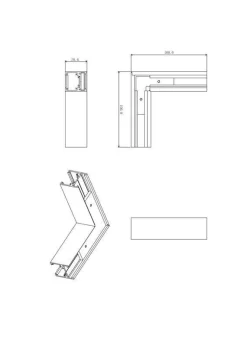 Kątowy łącznik 90° sufitowy GALAXY L-CCdo szynoprzewódów magnetycznych SURFACE 23 LOW (033388B) - ZARlight