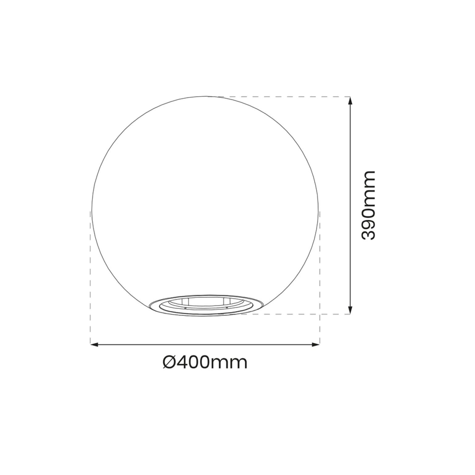 Kula Ogrodowa Globo Fi400 1xE27 (EKO0458) - Eko-Light