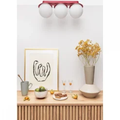 KUUL B burgundowa lampa sufitowa / plafon z podwyższoną szczelnością IP44 (KLB340S0) - Ummo