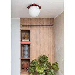 KUUL C burgundowa lampa sufitowa / plafon z podwyższoną szczelnością IP44 (KLC140S0) - Ummo