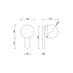 KUUL D biała lampa ścienna / kinkiet z podwyższoną szczelnością IP44 (KLD110S0) - Ummo