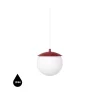 KUUL G burgundowa sufitowa lampa wisząca z podwyższoną szczelnością IP44 (KLG141PS0) - Ummo