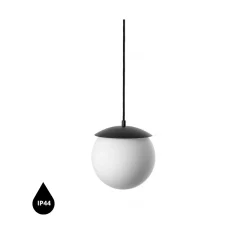 KUUL G czarna sufitowa lampa wisząca z podwyższoną szczelnością IP44 (KLG122PS0) - Ummo