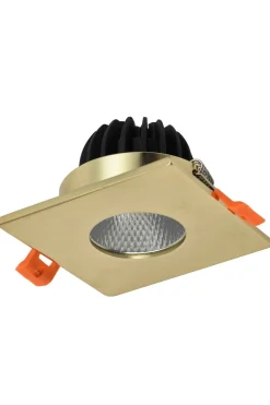 Kwadratowa lampa wpuszczana CLEAN S IP44 7W CCT SWITCH Złota (AZ5991) - Azzardo