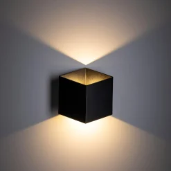 Kwadratowy kinkiet na elewację CUBE BLACK KINKIET LED IP 54 (18182) - TK Lighting