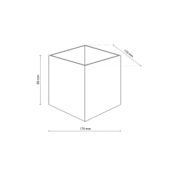 Kwadratowy kinkiet na elewację CUBE BLACK KINKIET LED IP 54 (18182) - TK Lighting