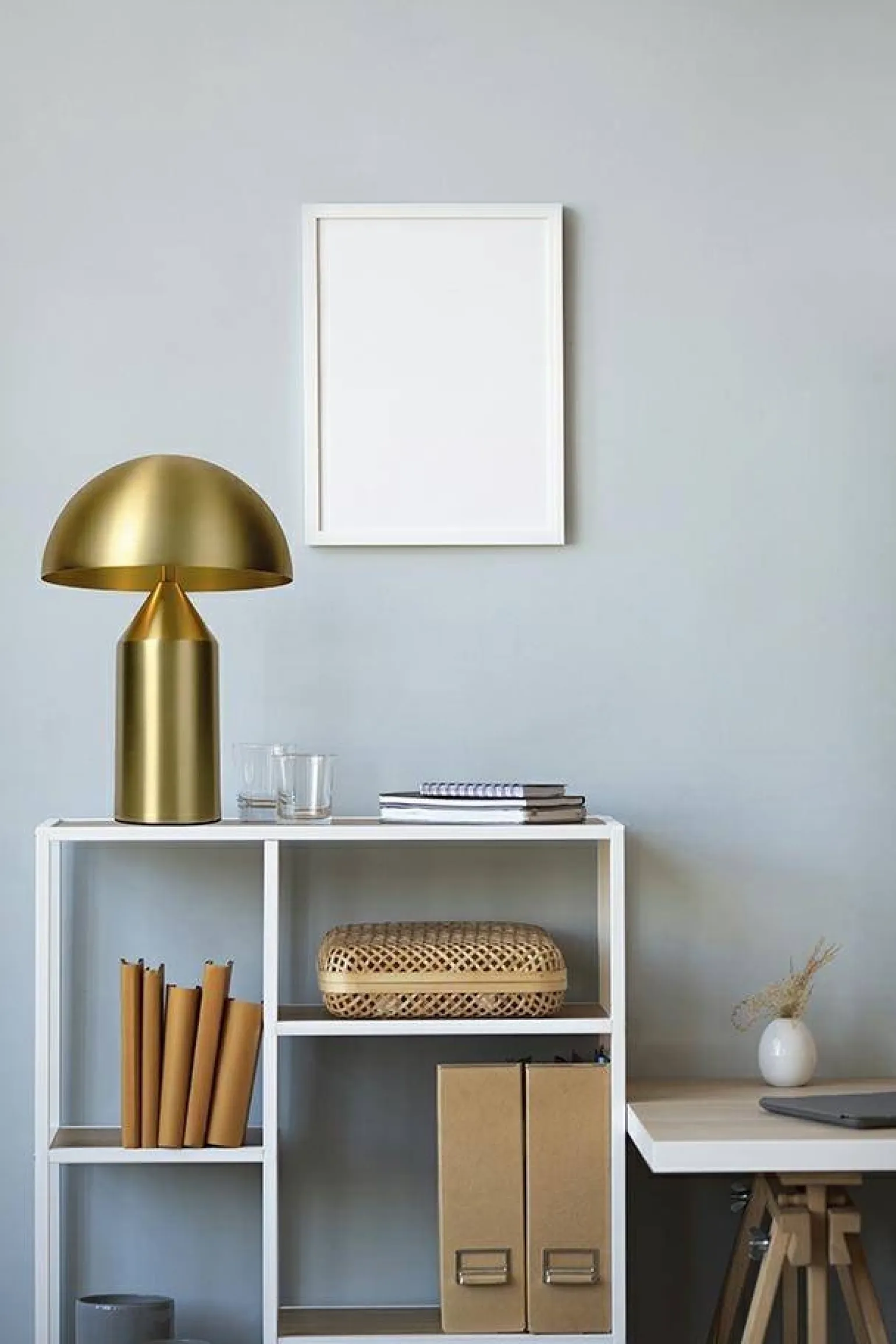 Lampa biurkowa FUNGO złota - mosiądz (MT20520-2-250T) - King Home