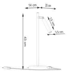 Lampa biurkowa PASTELO złota (SL.1470) - Sollux Lighting