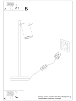 Lampa biurkowa RING czarna (SL.1091) - Sollux