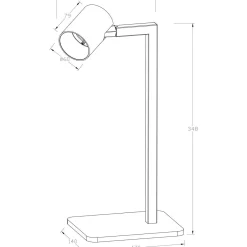 Lampa biurkowa SNOW czarna (LP-731/1T BK) - Light Prestige