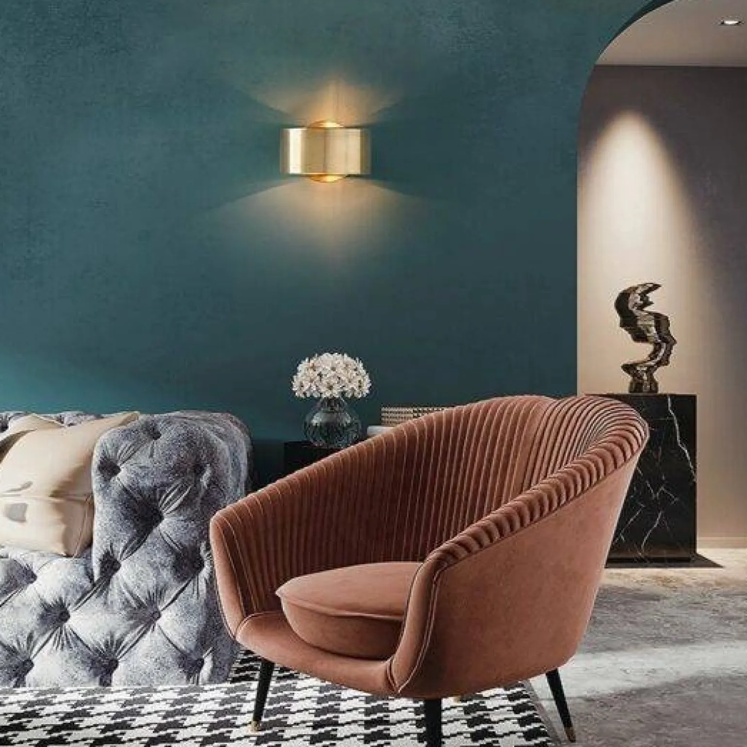 Lampa ścienna ARRO czarna (MSE1501100130) - Moosee