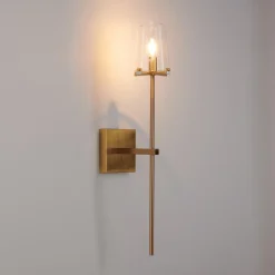 Lampa ścienna CLASSICO złota szklany klosz 62 cm (ST-DL8502 gold) - Step into Design