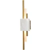 Lampa ścienna ELLIE LED marmurowa biało złota 50 cm (ST-7007W-WHITE) - Step into Design