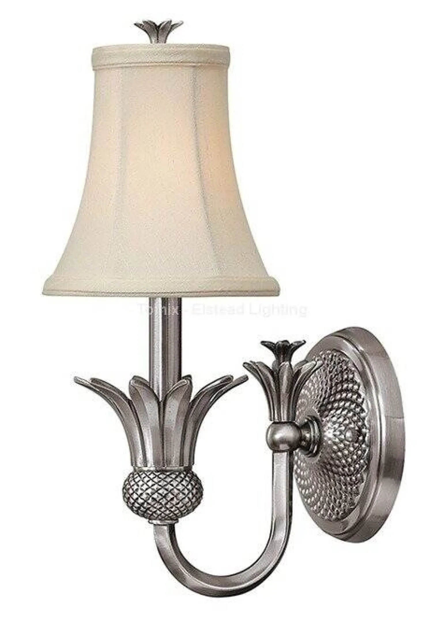 Lampa ścienna, kinkiet PLANTATION kol. POLEROWANY ANTYCZNY NIKIEL (HK/PLANT1 PL) - Hinkley - Elstead Lighting